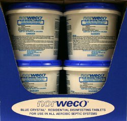 Norweco Blue Crystal Disinfecting Tablets 1.9# Pail - 8-Pack